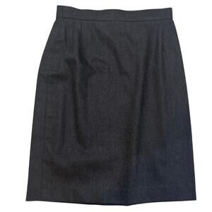 MaxMara Wool Cashmere Pencil Skirt Size 6 Charcoal Quiet Luxury Stealth Wealth